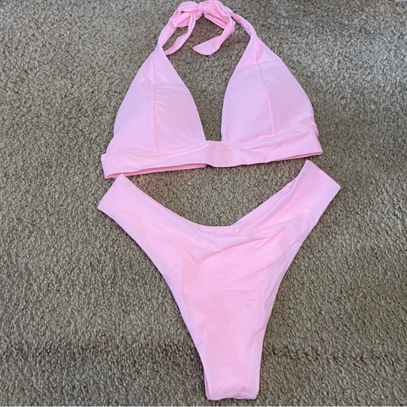 NWOT Blooming Jelly Women’s High Waisted Two Piece Bikini Set Size L - Picture 1 of 4